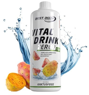 Best Body Nutrition Vital Drink ZEROP® - Kaktusfeige, Original Getränkekonzentrat - Sirup - zuckerfrei, 1:80 ergibt 80 Liter Fertiggetränk, 1000 ml