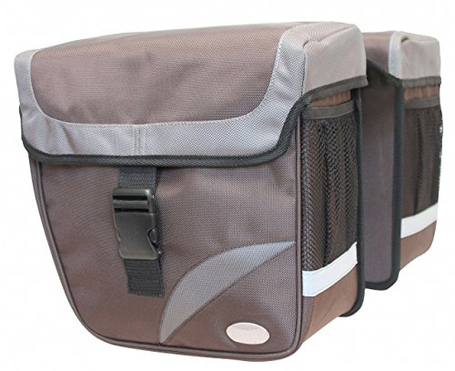 Haberland Cykel och dubbelväska, svart/brun, 25 x 20 x 15 cm, 32 liter, DT3432 05