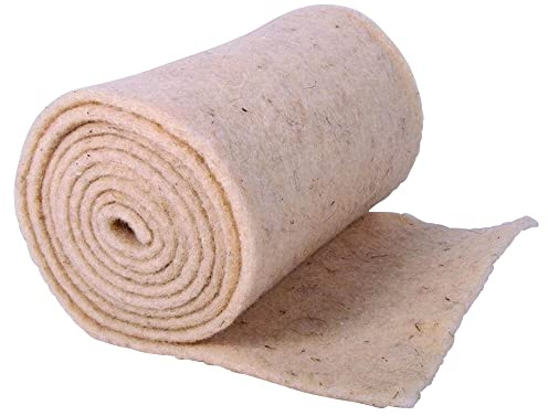 NOOR Skötlist av fåull 20 x 200 cm I naturvit vinterskyddsmatta för krukväxter I 100% naturfiber rostskydd för växter I barrad I ca 4 mm tjocklek