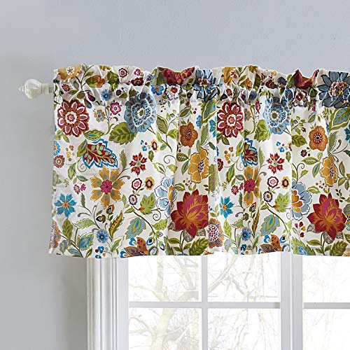 Greenland Home Astoria Cantonnière pour fenêtre Blanc 213 x 48 cm