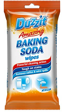 Duzzit Amazing Baking Soda Wipes, Orange, 40 Count