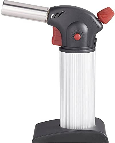 TOOLCRAFT MAX850 Gasbrenner 1300°C inkl. Piezozünder, stufenlos einstellbare Flamme, Hochtemperatur-Gasbrenner, Flambierbrenner für Küche