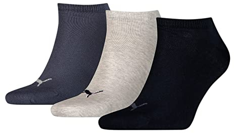 PUMA SNEAKER PLAIN 3P, Calzini, Unisex - Adulto, Black, 47-49