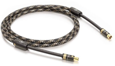 ABVERKAUF * SONDERPEIS * VIABLUE TVR 2.0 Silver ANTENNENKABEL * 1 Stück * Versilberte OFC Kupferlitzen * 6-Fach Schirmung * T6s Antennenstecker * Ferritfilter * 250 cm * 2.5 m