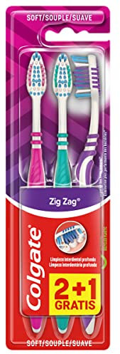 Colgate Zig Zag Lot de 3 brosses à dent Souple