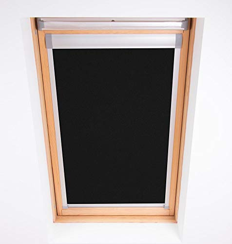 Bloc Skylight Rollo 1 (55/78) für Fakro Dachfenster Blockout, schwarz, B6 x H35 cm