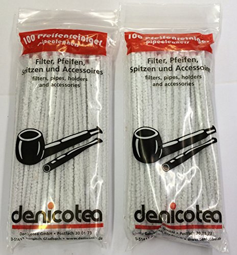 Denicotea 200 Tapered Pipe Cleaners 100 x 2 15cm Tapered