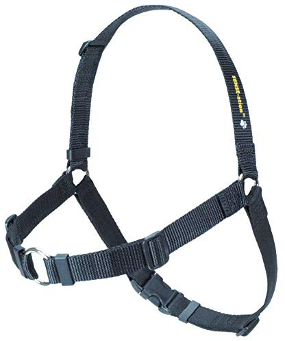Arnés de educación para Perros temperamentales – El Collar de educación SENSEation Harness para Perros Que tiran fuertemente de la Correa – Garantía antitirones (Negro, L 2,5 cm)