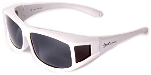 Rapid Eyewear HOMBRES Y DAMAS POLARIZADA Gafas de Sol Blancas que se Colocan Sobre las Gafas. Para los Deportes y el Ocio Uso, Incluyendo la Conducción. UV400