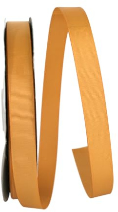Reliant Ribbon Grosgrain Style Ribbon, 7/8 Inch X 100 Yards, Old Gold