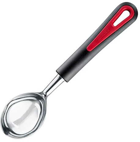Westmark Cuchara para helado, Cromado, Longitud: 21,5 cm, Metal fundido/plástico, Gallant, Negro/rojo, 29582270