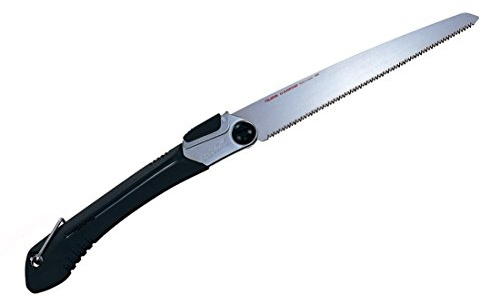 TAJIMA Pull-Stroke Saw - 240 mm x 9 TPI Japanese Flush Cut Hand Saw with Multi-Position Blade & Elastomer Folding Handle - GK-G240
