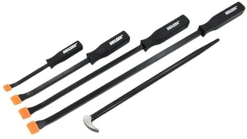 Neilsen CT0239 - Juego de palancas con asas naranjas, incluye barra de cabeza enrollable, color negro (5 piezas)