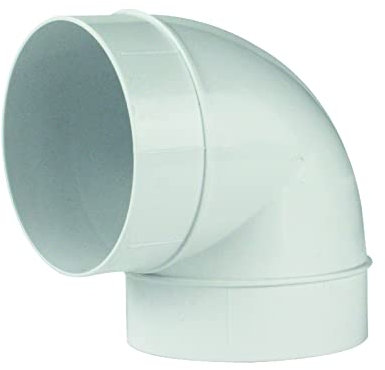 Unión en Codo 90º Vents PVC para Extractor de aire/Tubo flexible (125mm)