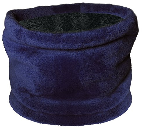 TOSKATOK® Juego de bufanda o calentador de cuello de forro polar ultra cómodo para niños, azul marino, Talla única