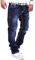 MT Styles Jeans Straight-Fit Hose RJ-133 [Dunkelblau, W30/L32]