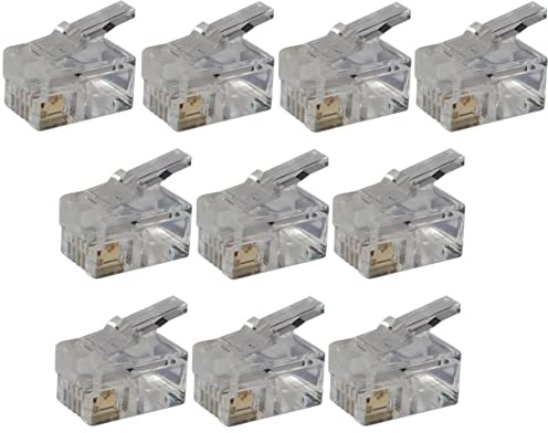 Aerzetix: 10x Anschlussstecker RJ9 4-polig 4p4c