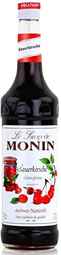 Monin Sirup Kirsche (1 x 0,7l) - Aromatischer Fruchtgeschmack für Cocktails - Limonaden und Desserts - Natürliches Kirschkonzentrat