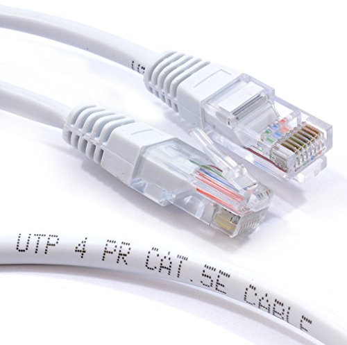 kenable White Network Ethernet RJ45 Cat5E-CCA UTP PATCH 26AWG Cable Lead 10m [10 metres]