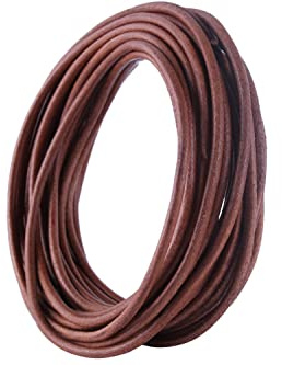 Konmay 9,1 m 4.0 mm tondi colore naturale morbido vera pelle corda