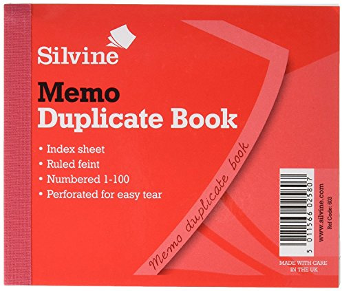 Silvine duplicerad minnesbok – numrerad 1–100 med indexark (102 x 127 mm) [paket med 12]