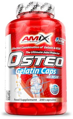 AMIX - Osteo Gelatine - Suplemento en cápsulas - Contiene colágeno hidrolizado - Enfocado al cuidado articular - 200 cápsulas