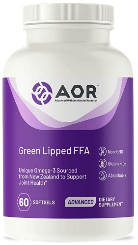 AOR Green Lipped FFA Mussel Omega-3, Joint Support, 60 Softgels