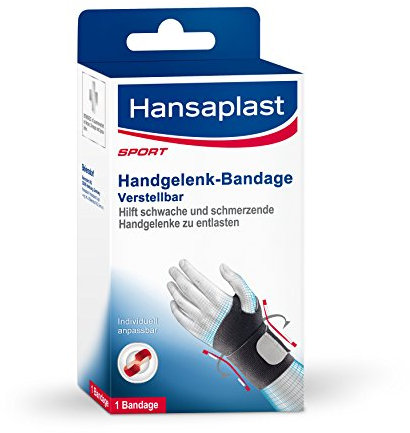 Hansaplast Protective verstellbare Kniebandage, Bandage stabilisiert & entlastet das Gelenk, Knie-Bandage für rechtes & linkes Knie fördert die Regeneration, Unisex