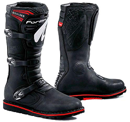 Forma FORC3809943 Bottes Moto Trial Boulder Homologuée CE, Noir, Taille 43