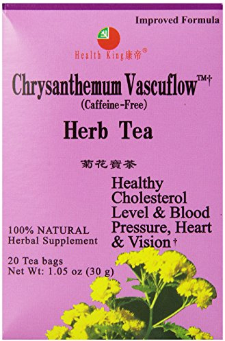 Health King Chrysanthemum Vascuflow Herb Tea, Teabags, 20 Count Box