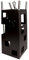Imex El Zorro 10098 - Juego para chimenea, cuadrado (inox, 50 x 20 x 20 cm) útiles color negro