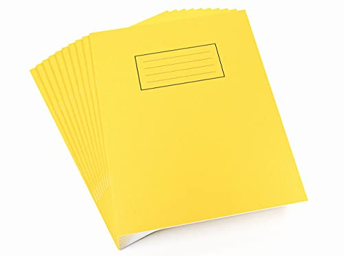 Silvine Exercise Book 229 x 178mm Ruled with Margin Yellow (10 Pack)