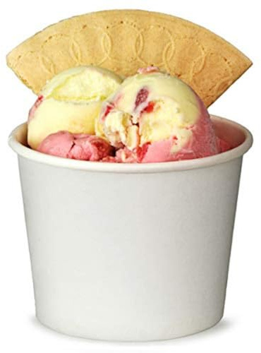 Paper Ice Cream Tubs White 12oz / 340ml - Sleeve of 50 | Party Tubs, Treat Tubs, Ice Cream Cups, Ice Cream Bowls, Dessert Tub, Disposable Paper Cups