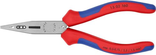 KNIPEX Verdrahtungszange auf SB-Karte mit Comfort-Griffen 160 mm, 13 02 160 SB