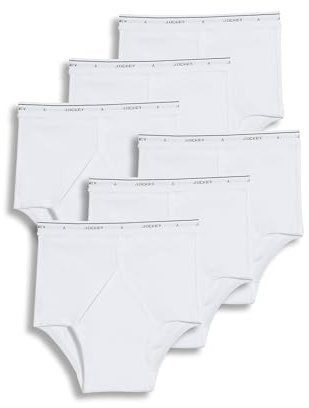 Jockey Men's Underwear Classic Full Rise Brief - 6 Pack, White, 36