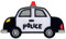 PatchMommy Polizei Auto Patch Aufnäher Applikation zum Aufbügeln Bügelbild - für Kleidung Jeans Jacken Kinder Baby