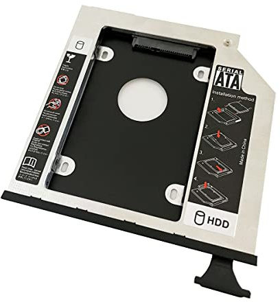 DY-tech 2.5 9.5mm SATA 2nd HDD SSD Hard Drive Caddy Frame Tray for DELL Latitude E6400 E6500 E6410 E6510; DELL Precision M2400 M4400 M4500