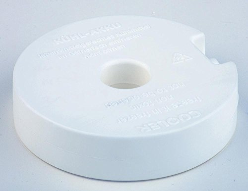 APS Pain de Glace/Batterie de refroidissement ronde Blanc Diamètre 10,5 cm, hauteur env. 2,5 rempli de liquide de refroidissement facile dans le congélateur einfrierenr