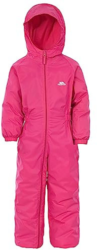 Trespass Unisex Kinder DRIPDROP Wasserdichter Regenanzug Mit Kapuze, Rosa (Gerbera), 3/4 Jahre