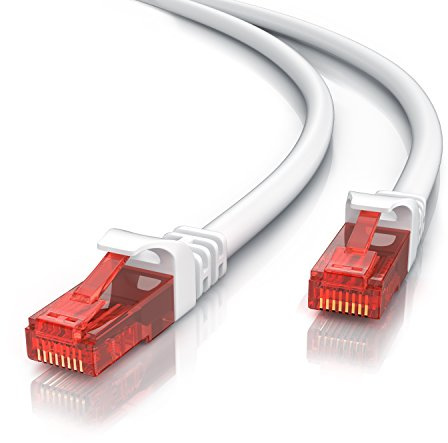 CSL-Computer 20m Netzwerkkabel RJ45 - Ethernet Gigabit LAN Kabel - 10 100 1000Mbit s - Patchkabel - kompatibel zu Cat 5 Cat 6 7 8 - Switch Router Modem Patchpannel Access Point Patchfelder - weiß