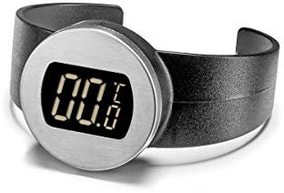 Cellardine Thermometer, Wine Temperature, Barware, stainless steel, Black, Round