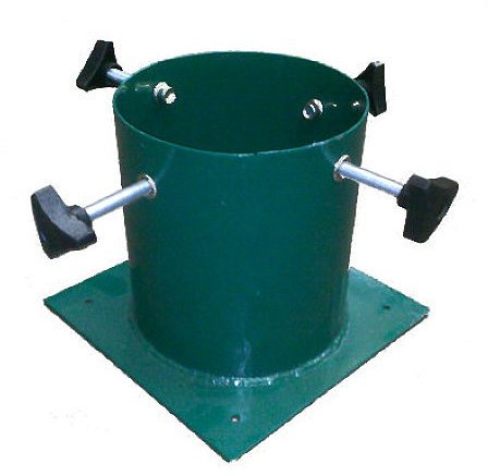 Metal Real Christmas Tree Stand Green - Outdoor or Indoor - 4.5 - Screw Fixing - Flag Pole Stand