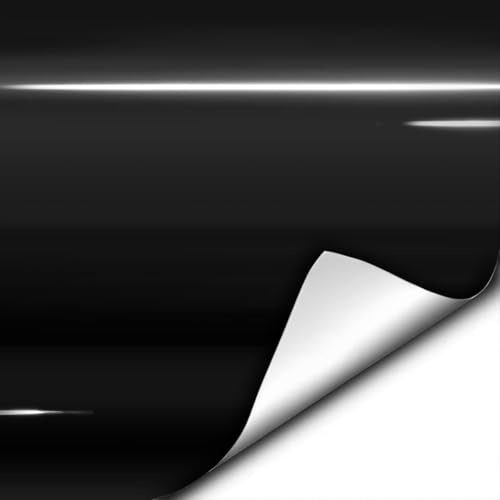 VViViD Gloss Black Vinyl Wrap Adhesive Film Air-Release Decal Roll (6ft x 5ft)