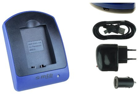 Cargador (USB/Coche/Corriente) para DMW-BMB9 // Panasonic Lumix DMC-FZ40 FZ45 FZ60 FZ70 ... / Leica V-Lux 2, 3... Ver Lista!