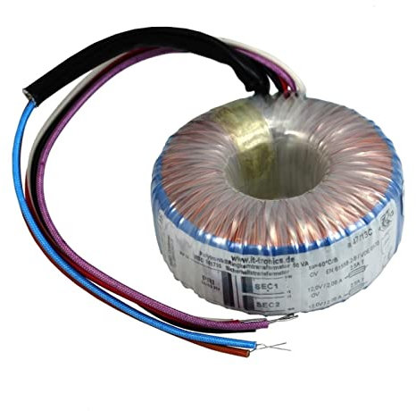 Lumonic transformador toroidal 50VA 2x15V para sistemas de audio, industriales, halógenos y carriles - tensión de entrada 230V - tensión secundaria 30V - modelo RSO-826021
