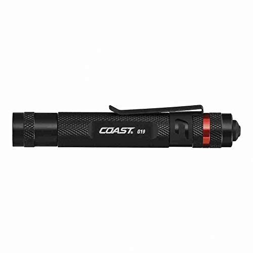 Coast G19 LED Stiftlampe mit Inspektionsstrahl, Schwarz