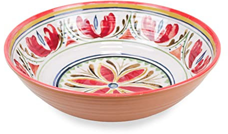 Purely Home Mediterranean Salad Bowl - Outdoor/Camping/Picnic - Melamine Plastic Salad Serving Dish Dinnerware Gift