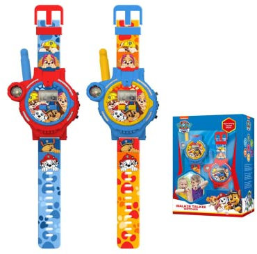 Kids Euroswan Reloj Digital walkie Talkie 2 en 1 de Paw Patrol La Patrulla Canina, Multicolor