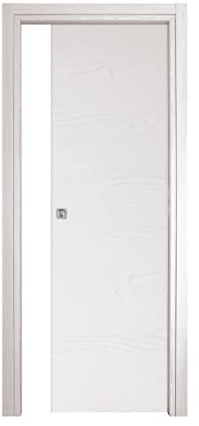 Porta scorrevole in frassino bianco, 80x210