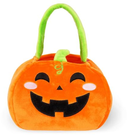 Legami - Sac pour Halloween Des bonbons ou un sort, Pumpkin, sac à bonbons, sac à friandises, en tissu souple pliable, avec poignée, 20 x 35 x 3 cm